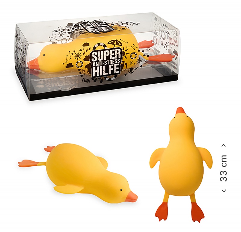 Gniotek antystresowy kaczka XXL pomoc natychmiastowa TRENDHAUS TJA, ż&oacute;łty, Gry i zabawki, Gadżety