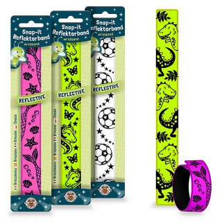 Bransoletka odblaskowa Snap-It TRENDHAUS CLASS-6, mix kolor&oacute;w, Gry i zabawki, Gadżety