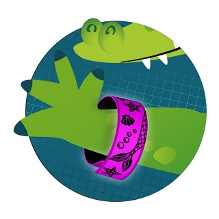 Bransoletka odblaskowa Snap-It TRENDHAUS CLASS-6, mix kolor&oacute;w, Gry i zabawki, Gadżety