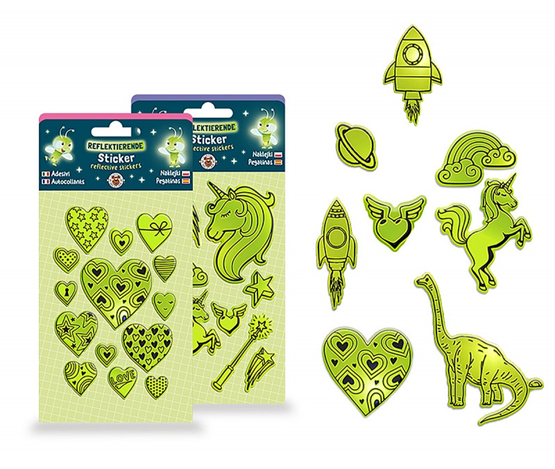 Naklejki odblaskowe TRENDHAUS CLASS-6, zielone, Gry i zabawki, Gadżety