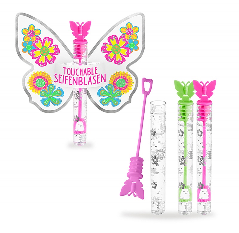 Bańki mydlane dotykowe motylek TRENDHAUS GF-6, mix kolor&oacute;w, Gry i zabawki, Gadżety