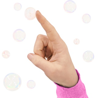 Bańki mydlane dotykowe motylek TRENDHAUS GF-6, mix kolor&oacute;w, Gry i zabawki, Gadżety