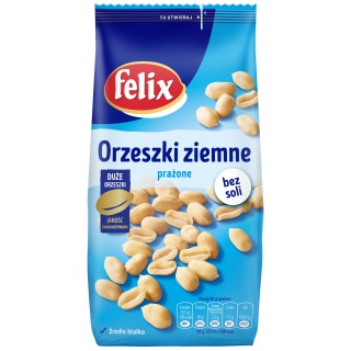Orzeszki ziemne prażone FELIX, bez soli, 380g, Orzeszki, Artykuły spożywcze