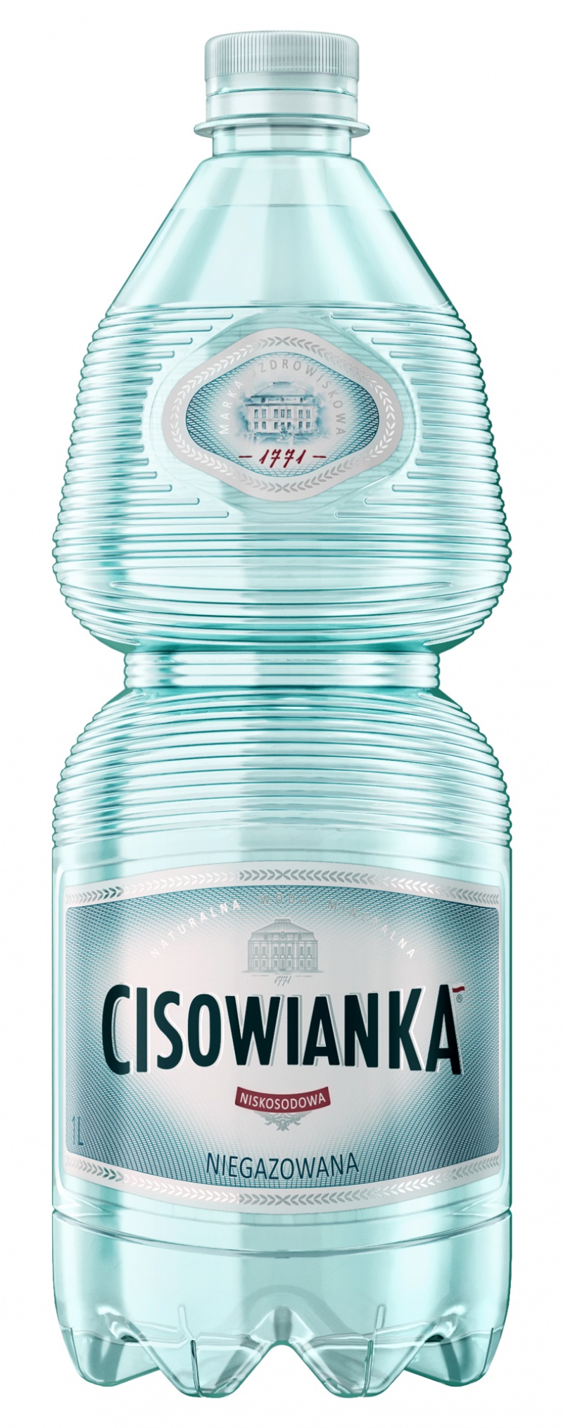 Woda CISOWIANKA, niegazowana, butelka plastikowa, 1l, kaucja, Woda, Artykuły spożywcze