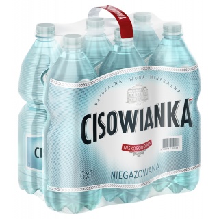 Woda CISOWIANKA, niegazowana, butelka plastikowa, 1l, kaucja, Woda, Artykuły spożywcze