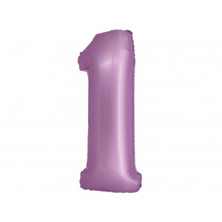 BALON FOLIOWY SMART CYFRA 1 LAWENDOWA MAT.76cm., Balony, Art. na okazje i przyjęcia