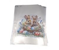 Worek foliowy WIELKANOC, 30x50cm/50szt mix wzor&oacute;w, Woreczki prezentowe, Art. dekoracyjne i prezentowe