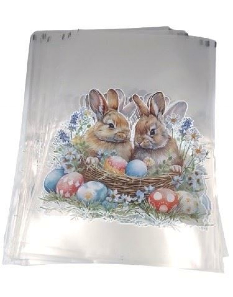 Worek foliowy WIELKANOC, 30x50cm/50szt mix wzor&oacute;w, Woreczki prezentowe, Art. dekoracyjne i prezentowe