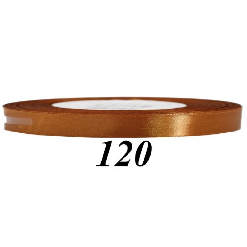 Wstążka satynowa 6mm/32mb, brązowa, Wstążki, tasiemki, Art. kreatywne