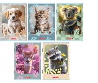ZESZYT HER ANIMALS A5 16K.LINIA PODW&Oacute;JNA KOLOR./20