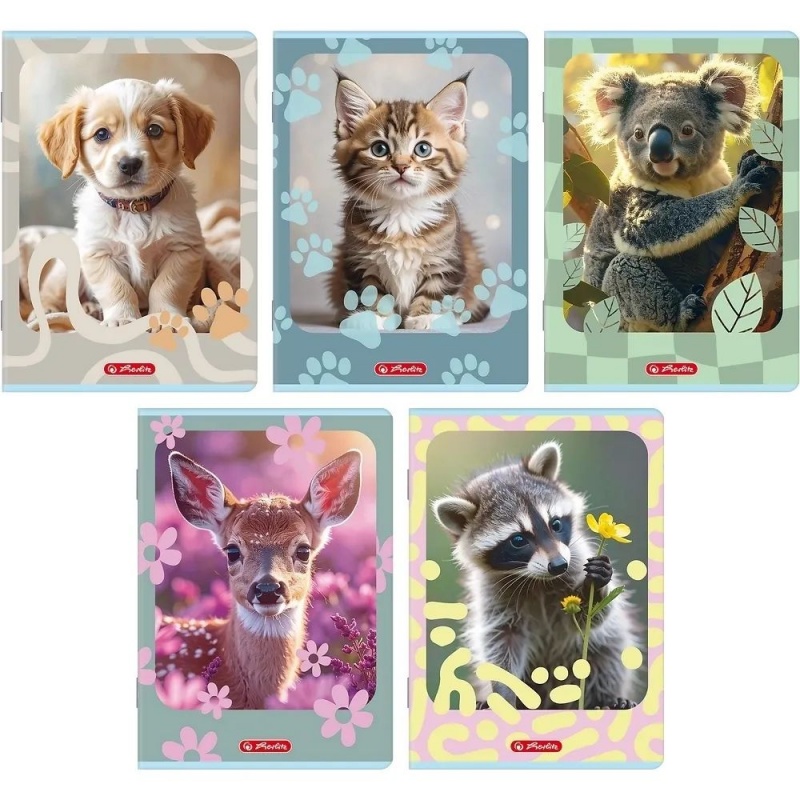 ZESZYT HER ANIMALS A5 32K.LINIA PODW.KOLOR./10/, Zeszyty, Zeszyty i bloki