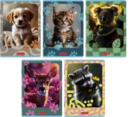 ZESZYT HER ANIMALS A5 32K.LINIA /10/, Zeszyty, Zeszyty i bloki