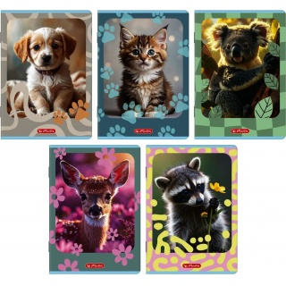 ZESZYT HER ANIMALS A5 32K.LINIA /10/, Zeszyty, Zeszyty i bloki