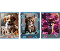 ZESZYT HER ANIMALS A4 32K.LINIA PODW&Oacute;JNA KOLOR./10