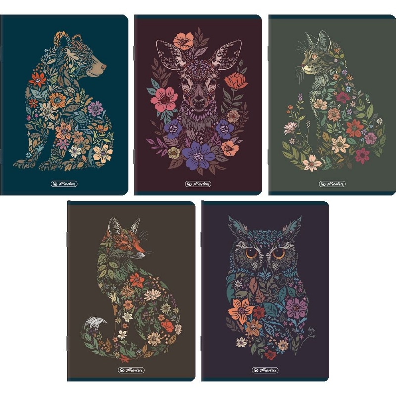 ZESZYT HER PREMIUM FLORIMALS A5 32K.LINIA /10/, Zeszyty, Zeszyty i bloki