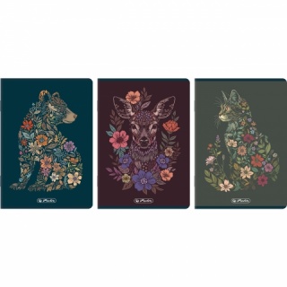 ZESZYT HER PREMIUM FLORIMALS A4 60K.KRATKA /5/, Zeszyty, Zeszyty i bloki