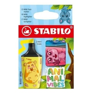 ZAKREŚLACZ STABILO BOSS MINI ANIMAL 3 KOL., Zakreślacze, Art. do pisania i korygowania