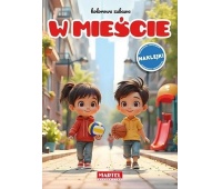 KOLOROWA ZABAWA W MIEŚCIE Z NAKLEJKAMI, Kolorowanki, Książeczki