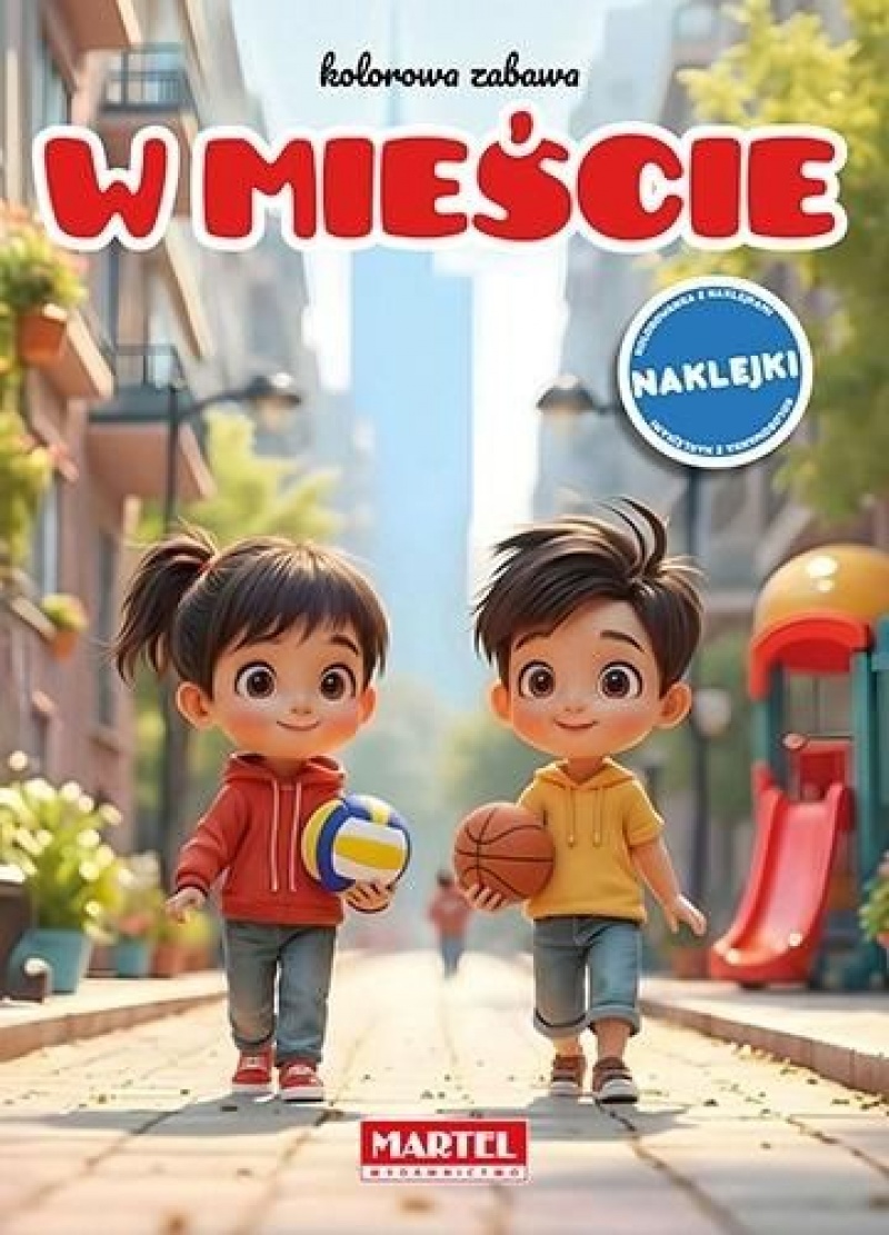 KOLOROWA ZABAWA W MIEŚCIE Z NAKLEJKAMI, Kolorowanki, Książeczki