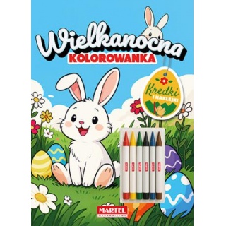 KREDKI ŚWIECOWE. WIELKANOCNA KOLOROWANKA, Kolorowanki, Książeczki