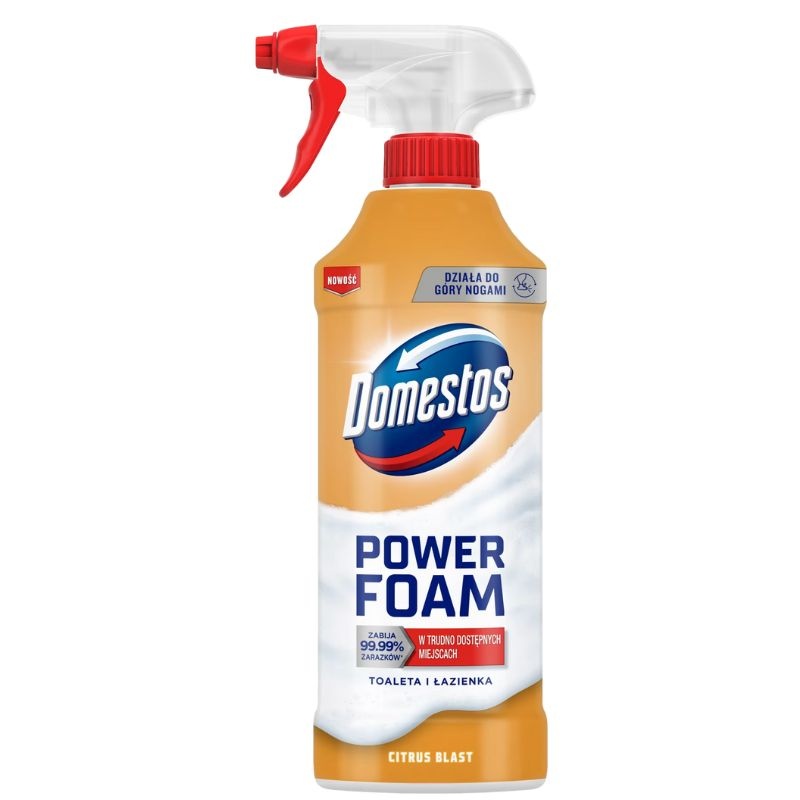 DOMESTOS PIANKA DO TOALET I ŁAZIENKI CITRUS 435ml., Kostki i płyny do WC, Art. higieniczne i dozowniki