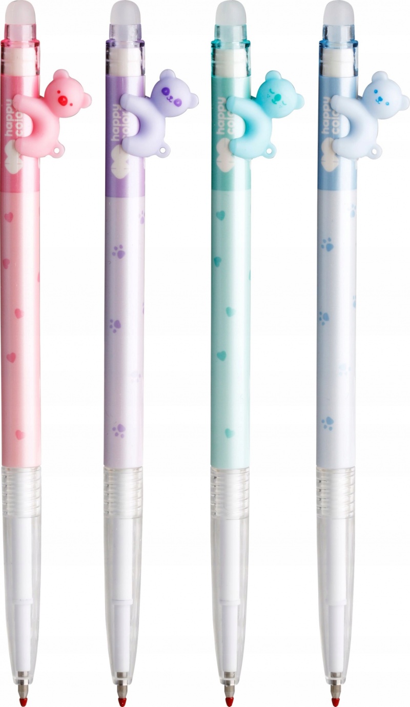 DŁUGOPIS USUWALNY PASTEL BEARS 0,5 NIEBIESKI /12/, Długopisy, Art. do pisania i korygowania