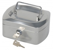 Cash box Q-CONNECT, small, 152x120x80mm, silver