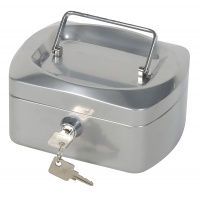 Cash box Q-CONNECT, small, 152x120x80mm, silver