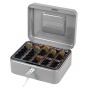 Cash box Q-CONNECT, medium, 205x160x90mm, silver