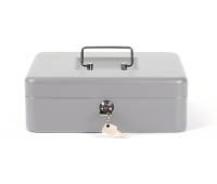 Cash box Q-CONNECT, large, 255x200x90mm, silver