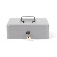 Cash box Q-CONNECT, large, 255x200x90mm, silver