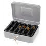 Cash box Q-CONNECT, large, 255x200x90mm, silver