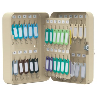 Szafka na klucze Q-CONNECT, na 48 kluczy, 250x180x80mm, szara, Szafki na klucze, Wyposażenie biura