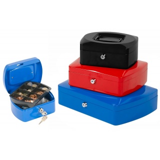 Kasetka na pieniądze Q-CONNECT, ekstra duża, 330x235x90mm, czerwona, Kasetki na pieniądze, Wyposażenie biura