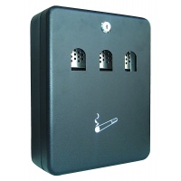 Popielniczka ścienna Q-CONNECT, 3l, czarna, Kosze metal, Wyposażenie biura