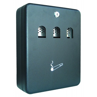 Popielniczka ścienna Q-CONNECT, 3l, czarna, Kosze metal, Wyposażenie biura