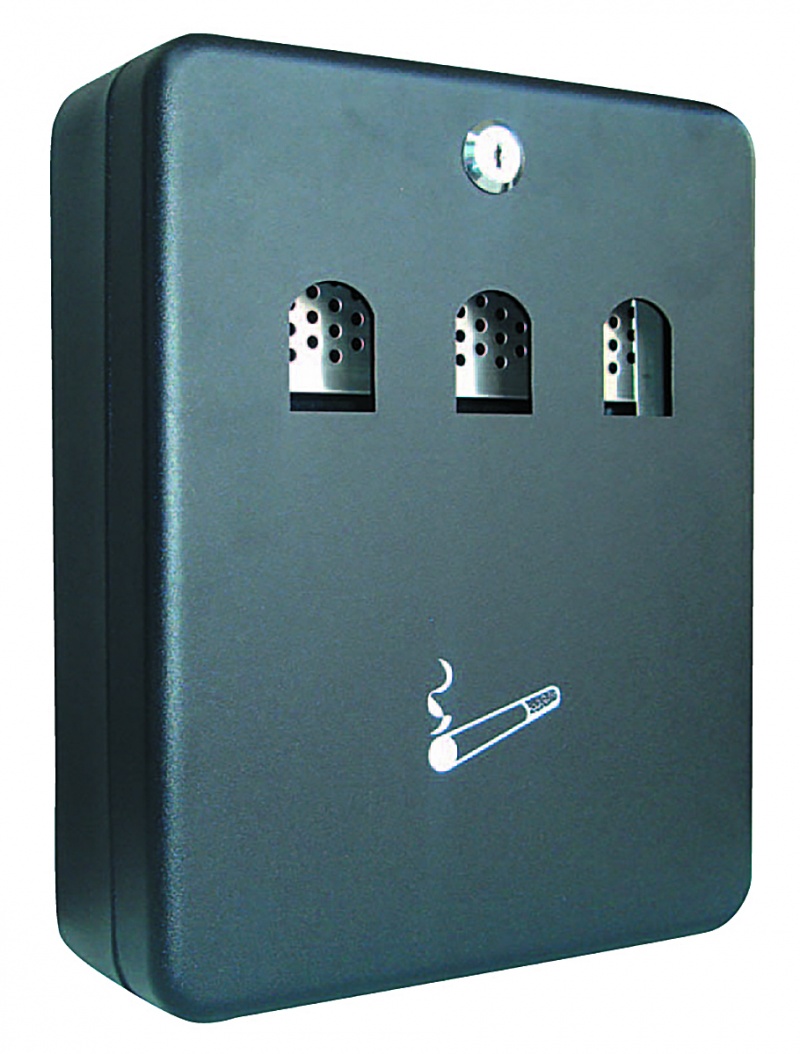 Popielniczka ścienna Q-CONNECT, 3l, czarna, Kosze metal, Wyposażenie biura