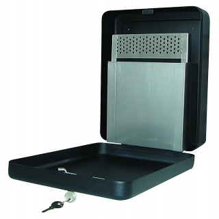 Popielniczka ścienna Q-CONNECT, 3l, czarna, Kosze metal, Wyposażenie biura