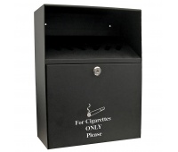 Popielniczka ścienna Q-CONNECT, 7l, czarna, Kosze metal, Wyposażenie biura