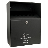 Popielniczka ścienna Q-CONNECT, 7l, czarna, Kosze metal, Wyposażenie biura