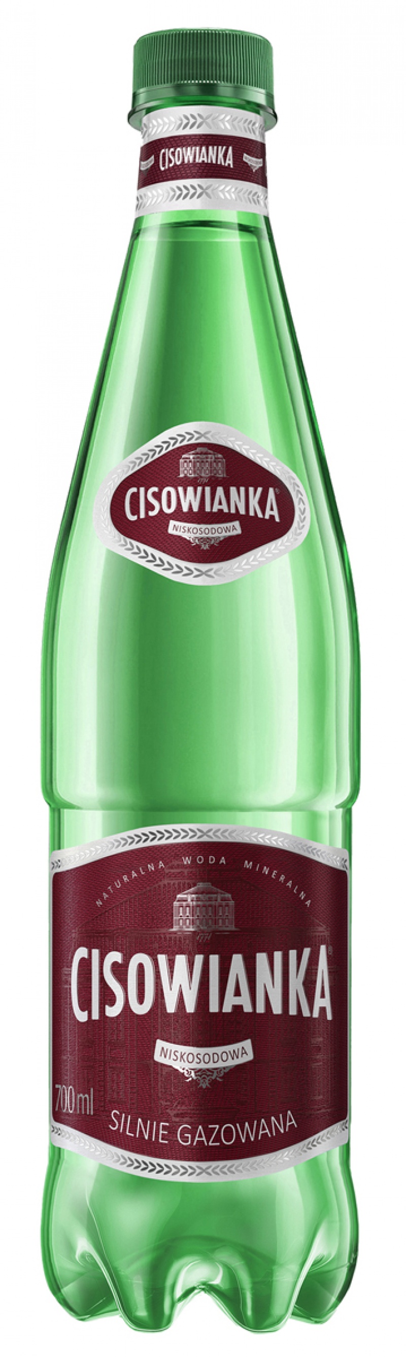 Woda Cisowianka, silnie-gazowana, butelka plastikowa, 0,7l, kaucja, Woda, Artykuły spożywcze
