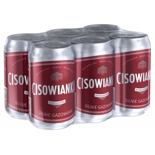 Woda Cisowianka, silnie-gazowana, puszka, 330ml, Woda, Artykuły spożywcze