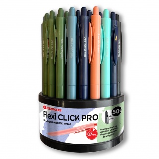 Penmate Długopis Flexi Click Pro 0,7 niebieski, Długopisy automatyczne, Art. do pisania i korygowania