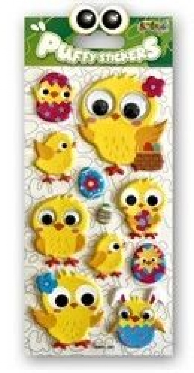 Kolori Naklejki Puffy SWPE-2001 Easter Chicks Eyes, Naklejki, Art. kreatywne