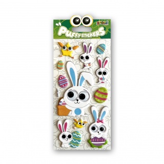 Kolori Naklejki Puffy SWPE-2002 Easter Bunnies Eye, Naklejki, Art. kreatywne