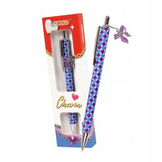 DŁUGOPIS CHARM W ETUI GB KOKARDKA, Długopisy automatyczne, Art. do pisania i korygowania