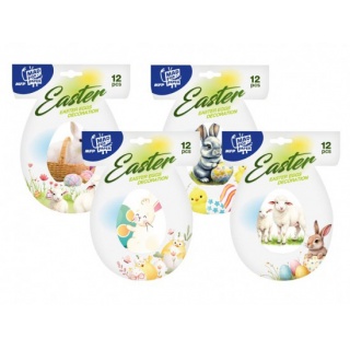 OWIJKI NA JAJKA 1006 MIX WZOR&Oacute;W 12szt., Wielkanoc, Art. świąteczne i okolicznościowe