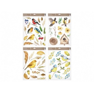 NAKLEJKA NA OKNO PTAKI 30x42cm., Naklejki, Art. kreatywne