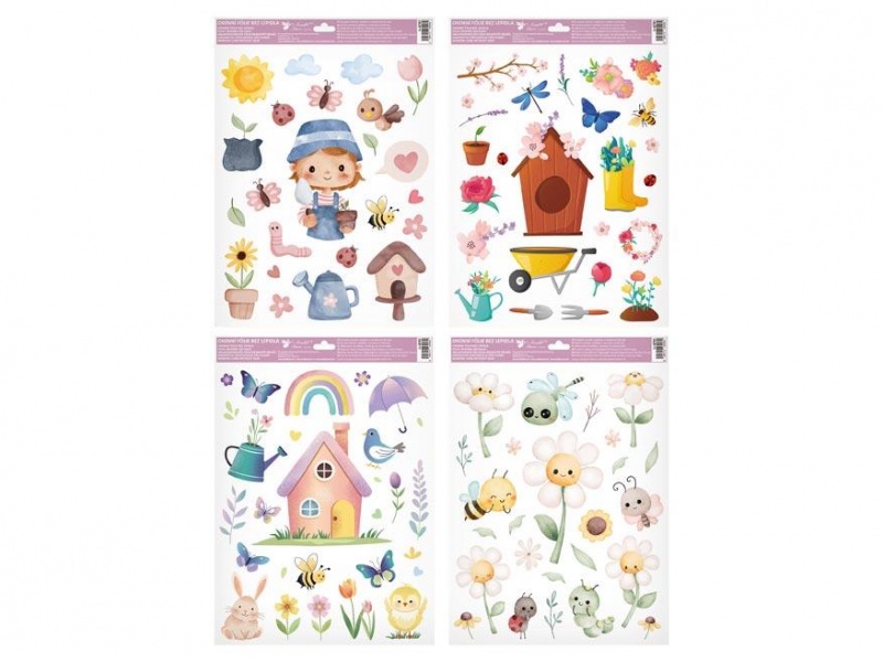 NAKLEJKA NA OKNO OGR&Oacute;D 30x42cm., Naklejki, Art. kreatywne