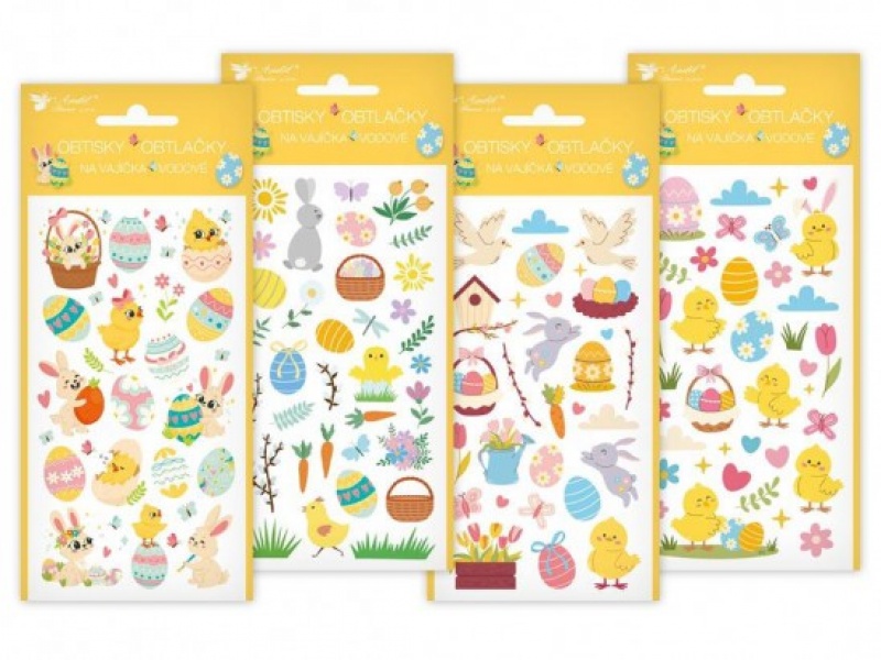 NAKLEJKI WODNE NA JAJKA 9x19cm., Wielkanoc, Art. świąteczne i okolicznościowe